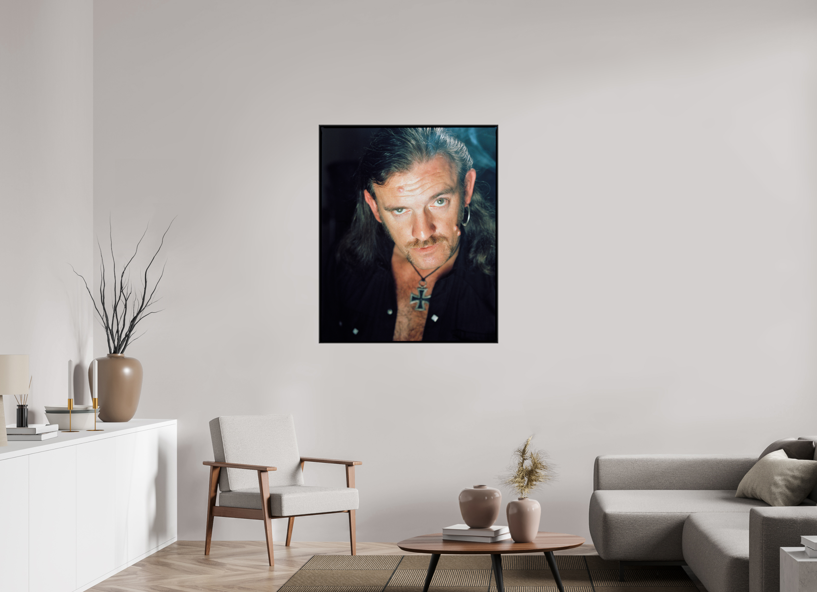 90 x 110 cm, ArtBox Alu Schwarz Lemmy Kilmister — Hamburg, 1993