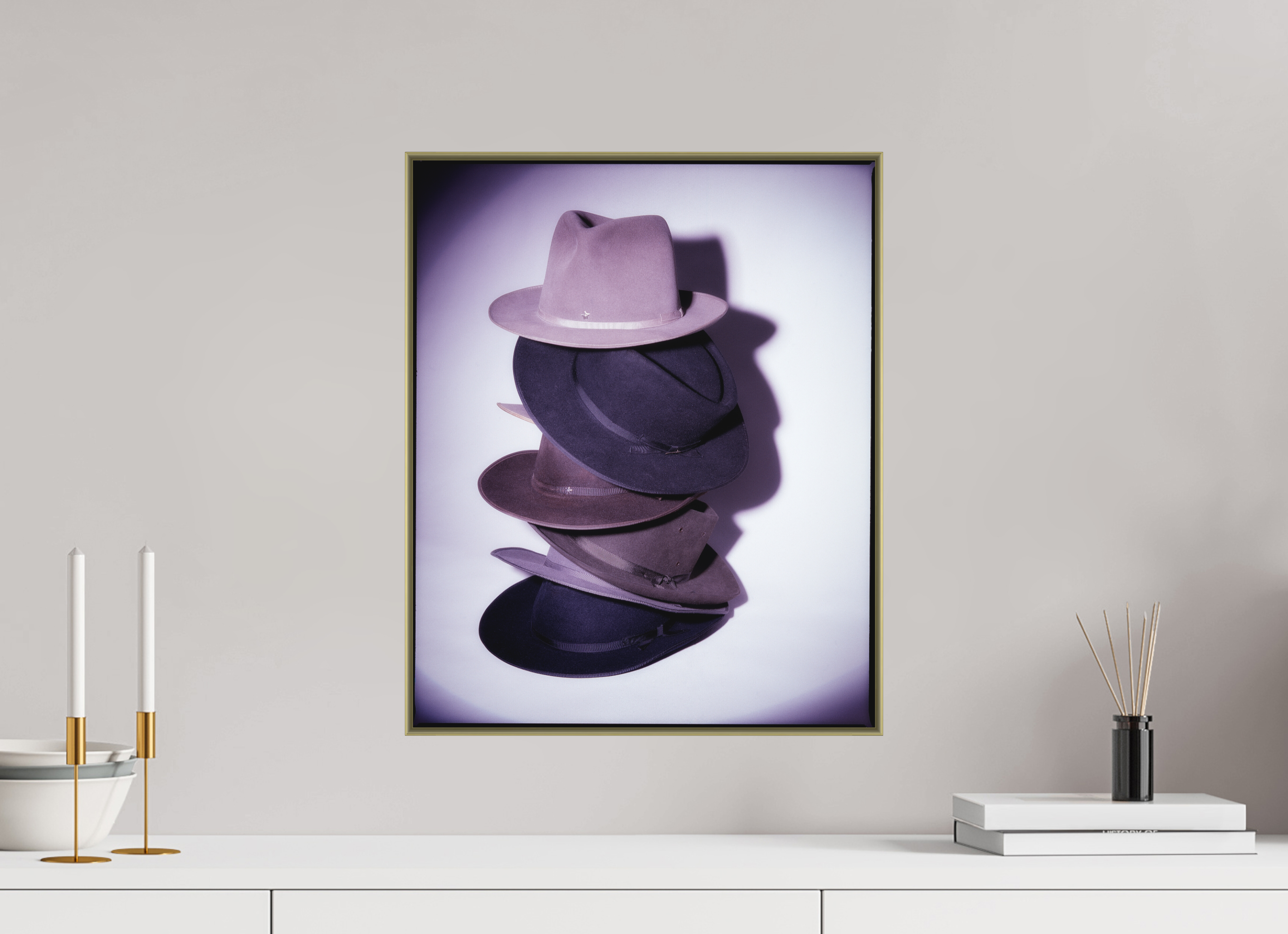 40 x 49,1 cm, Goldrahmen, Fineart, Acry Udo Lindenberg — Hamburg, 1989