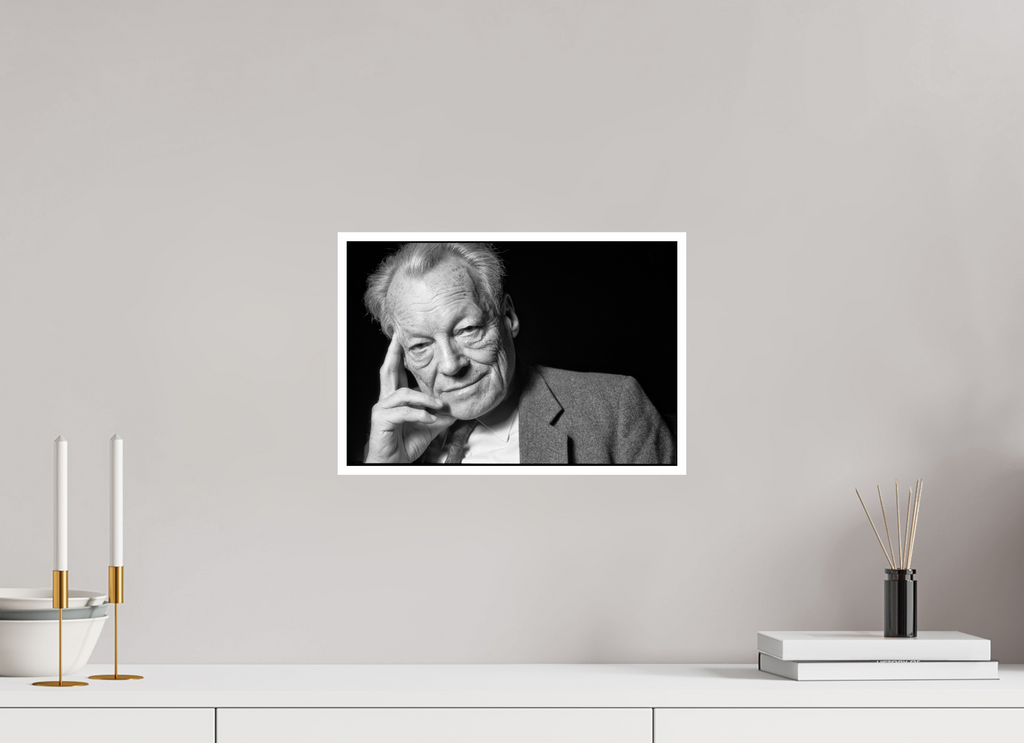 36,8 x 25 cm, Fine Art Print on Hahnemühle Baryta, 1 cm Weißrand Willy Brandt, former Chancellor of the Federal Republic of Germany