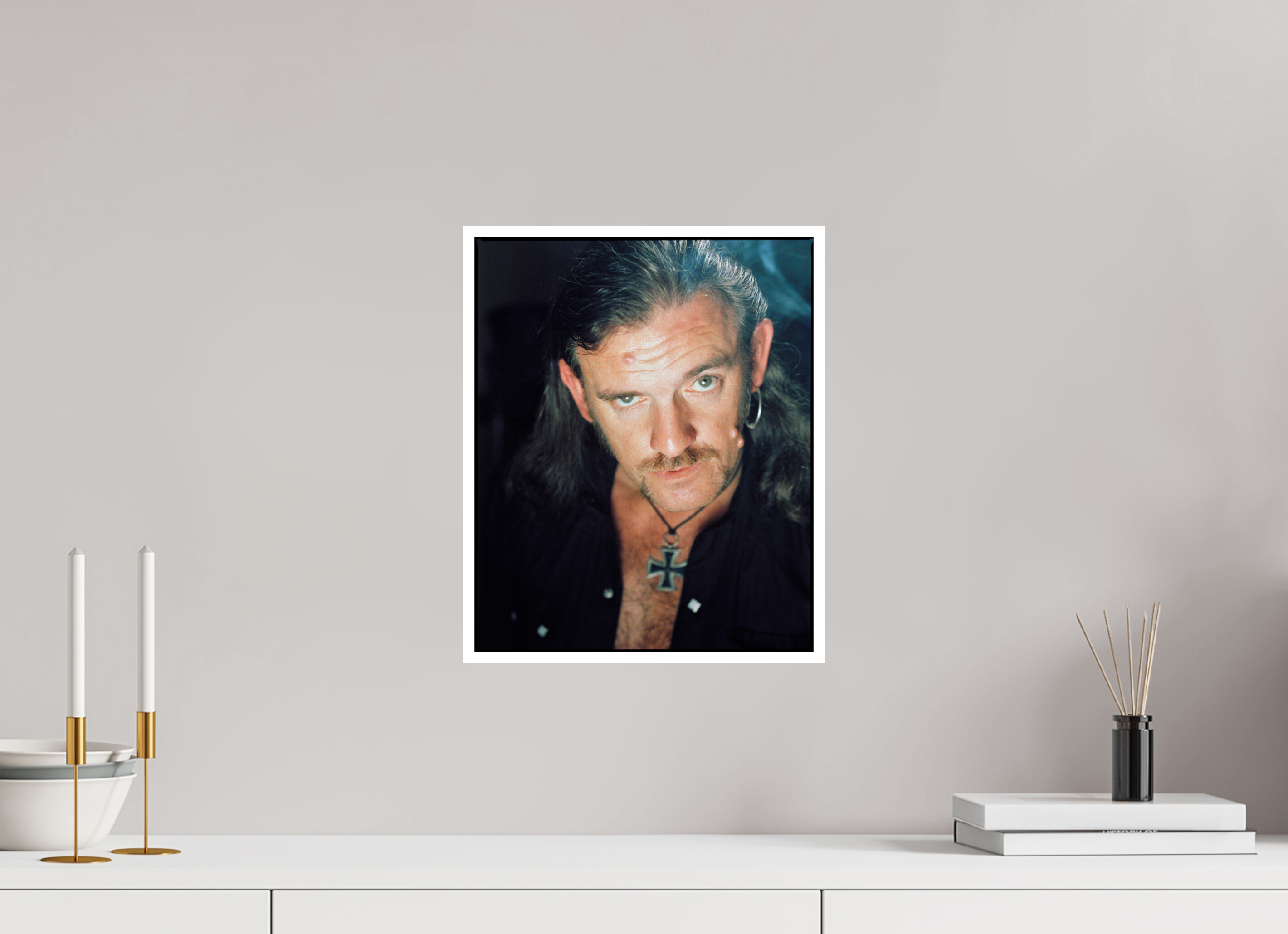 30 x 36,7 cm, Photo Raag Barytha 1cm Rand Lemmy Kilmister — Hamburg, 1993