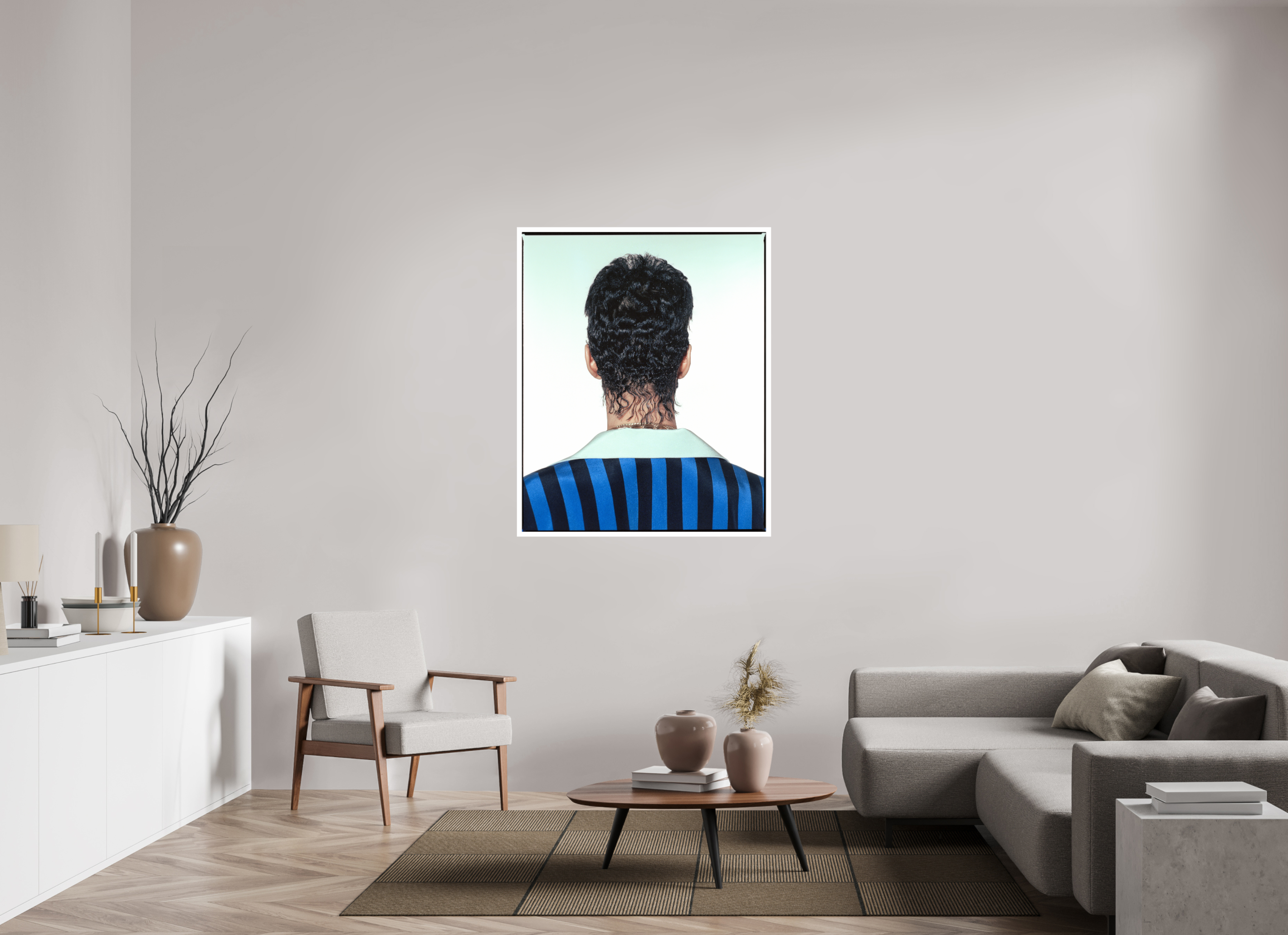 100 x 122,5 cm, Baryta 2cm rand Prince — Rear Portrait, Monaco 1994