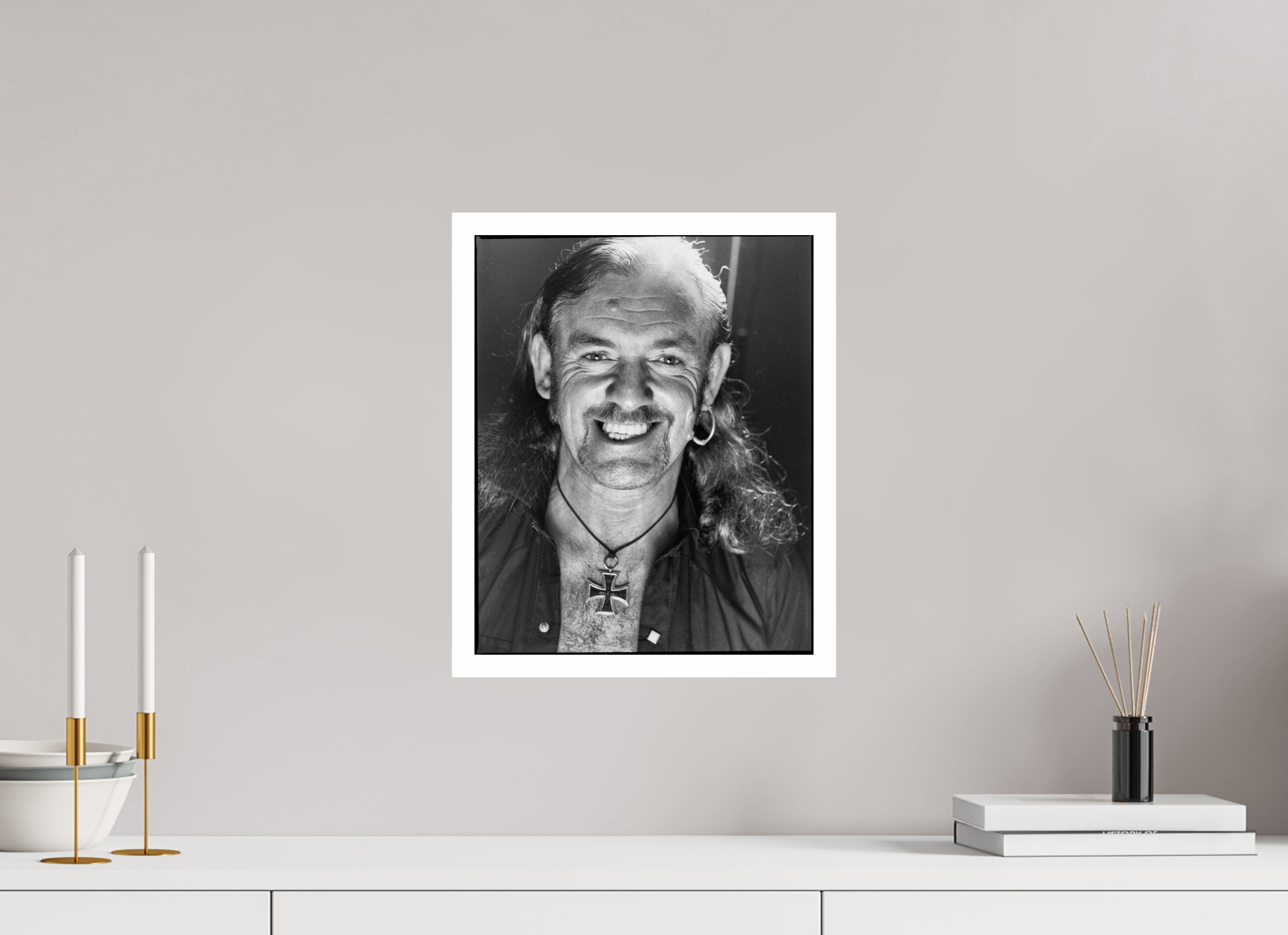 30 x 37,1 cm, Baryta 2cm rand lemmy sw