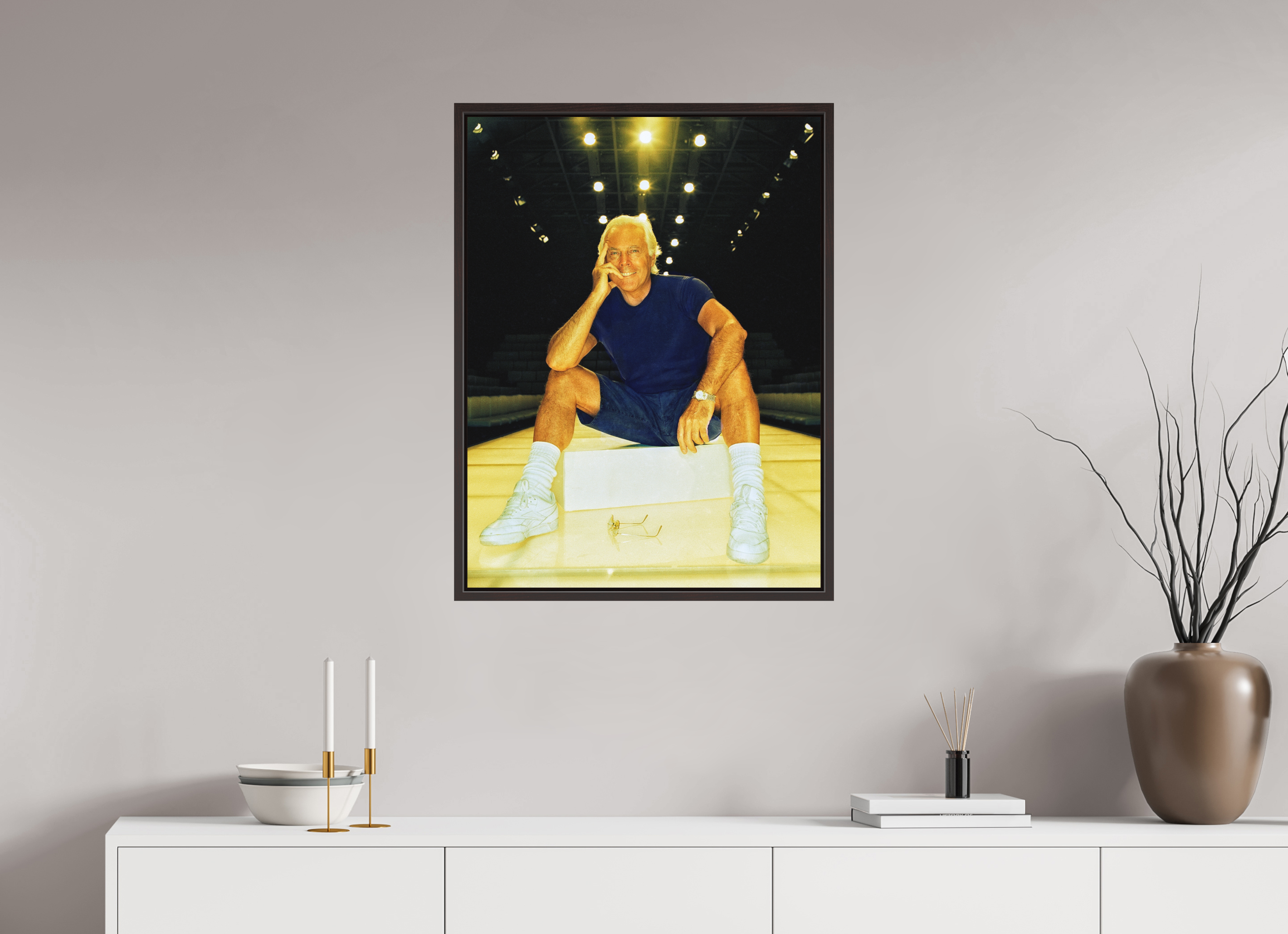 60 x 80 cm, Schattenfugenrahmen dunkelbraun Fine Art Print