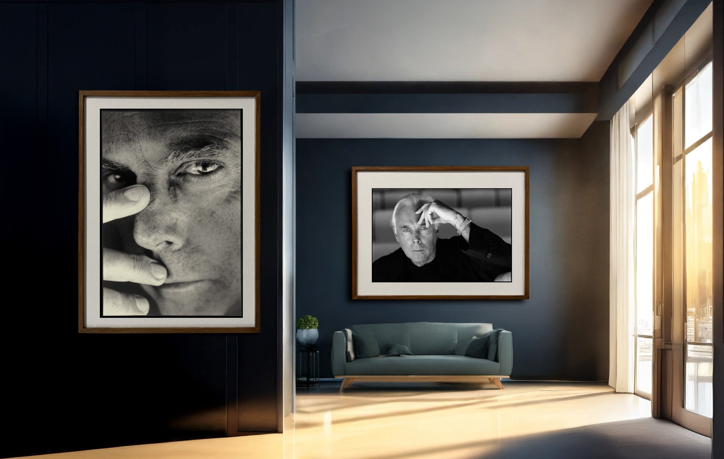 Livingroom with Armani Fine Art Prints by Alfred Steffen

