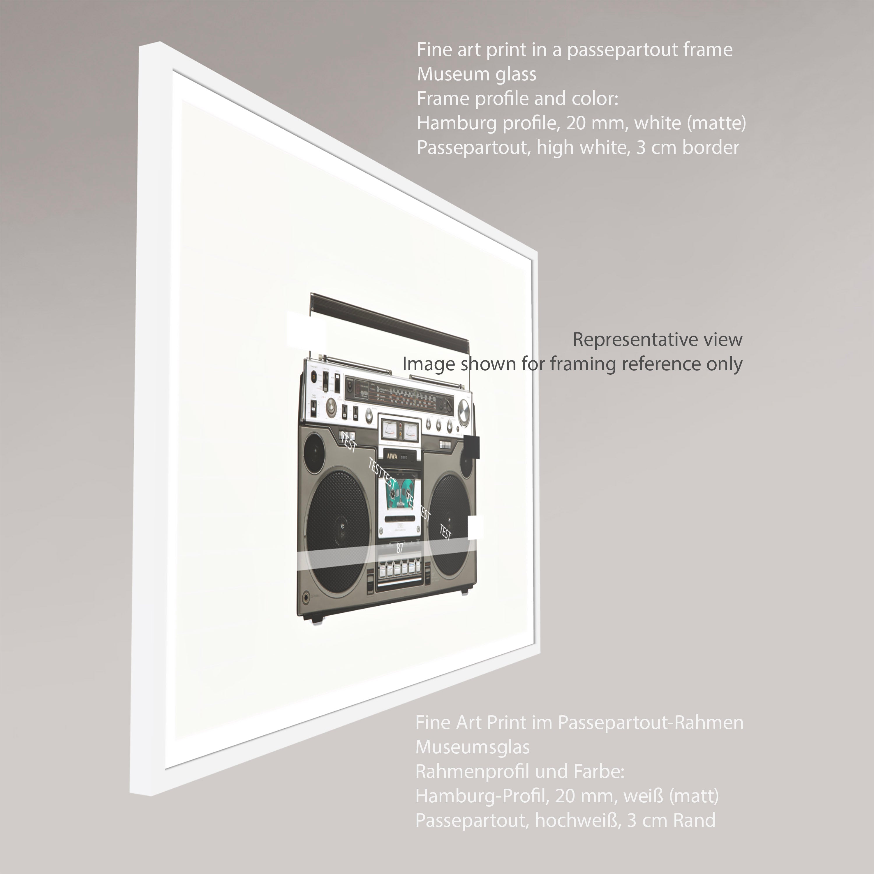 Simulation Passepartout Rahmen
