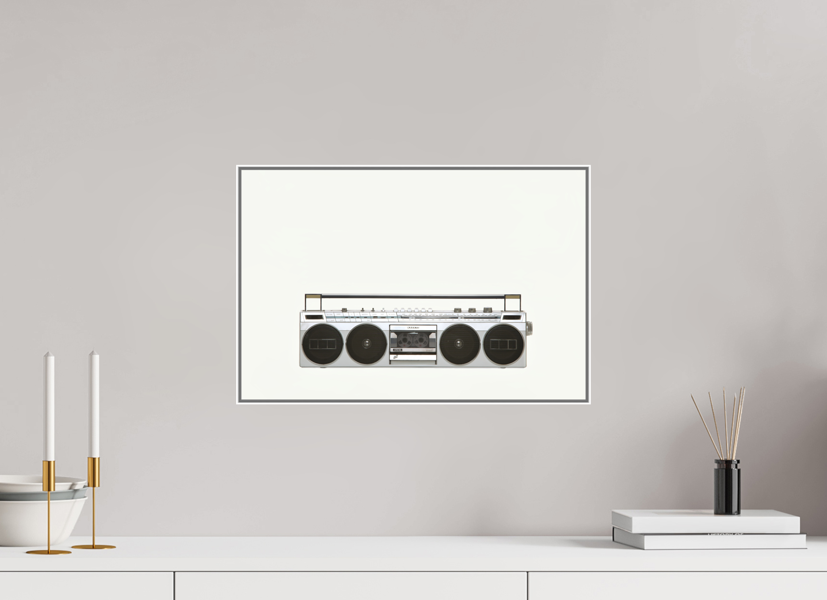 45 x 30 cm, Artbox 50 white, Fine Art Paper, Acryl Sanyo M7830LU Boombox Hamburg_2009