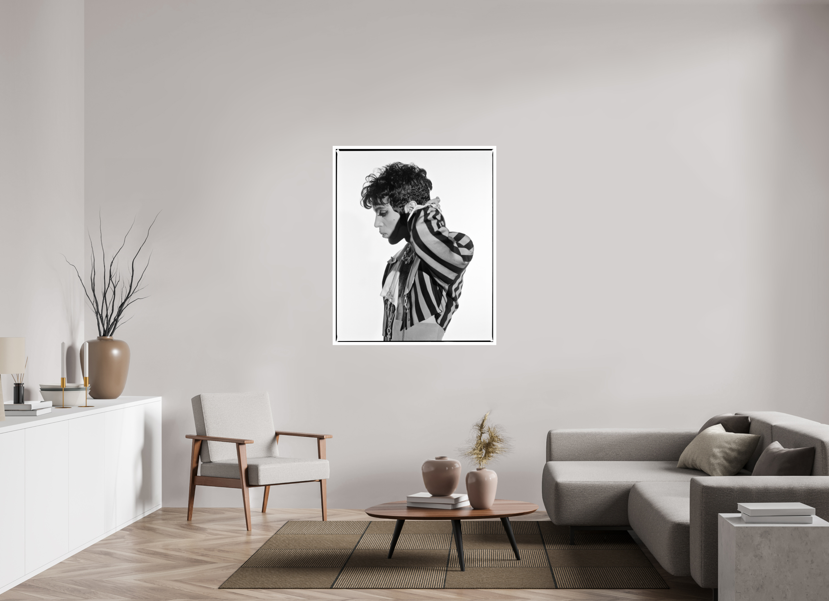 100 x 122,7 cm, Baryta 2cm rand Prince — Side Profile, Monaco 1994