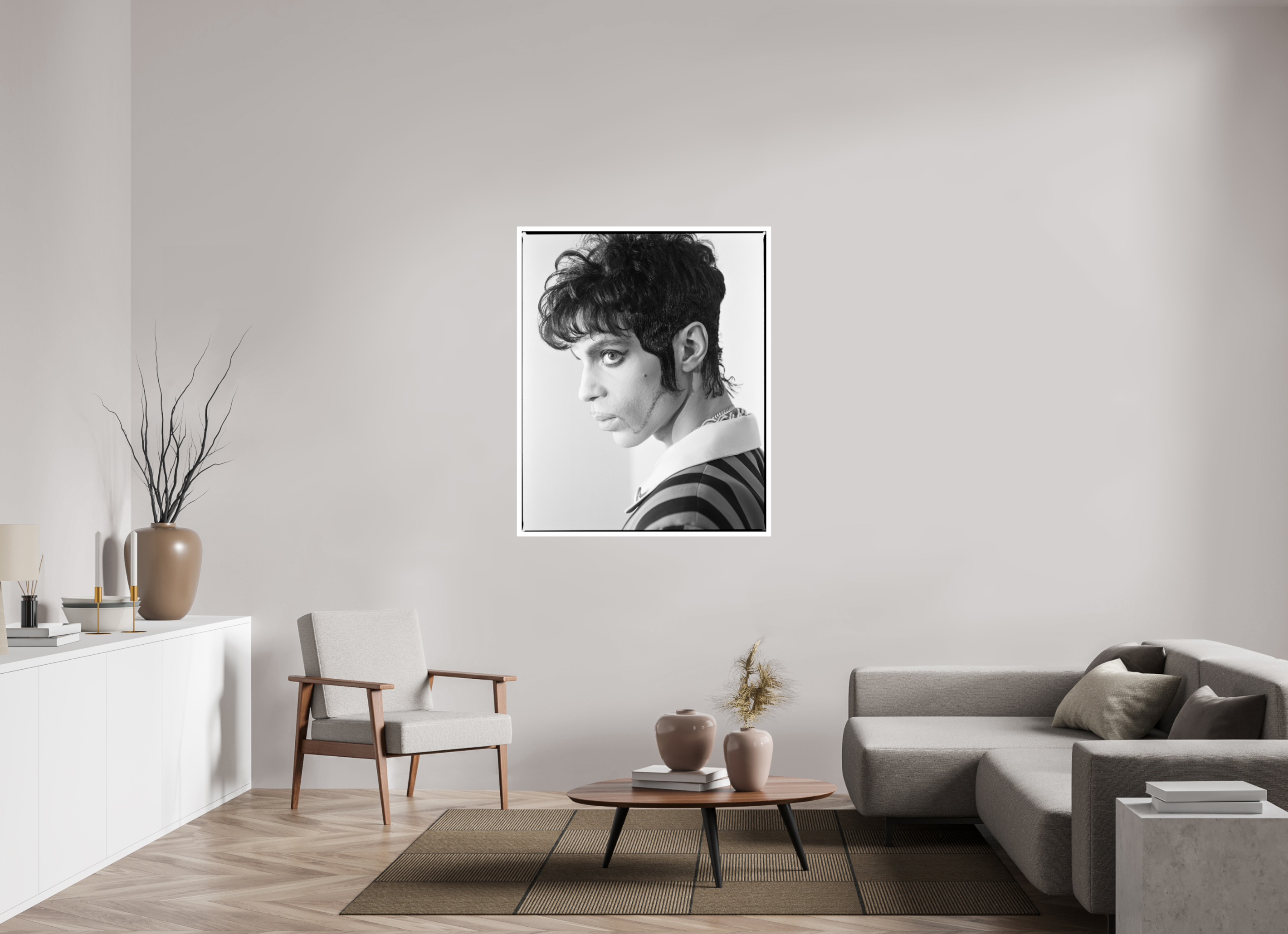 100 x 122,9 cm, Baryta 2cm rand Prince — Side Profile, Monaco 1994