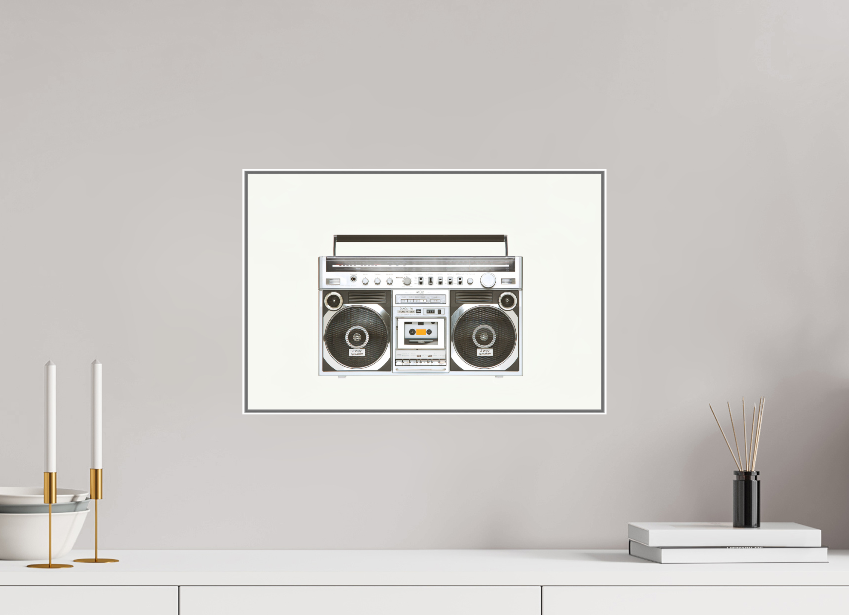 45 x 30 cm, Artbox 50 white, Fine Art Paper, Acryl Toshiba_RT8890_Bombeat_16