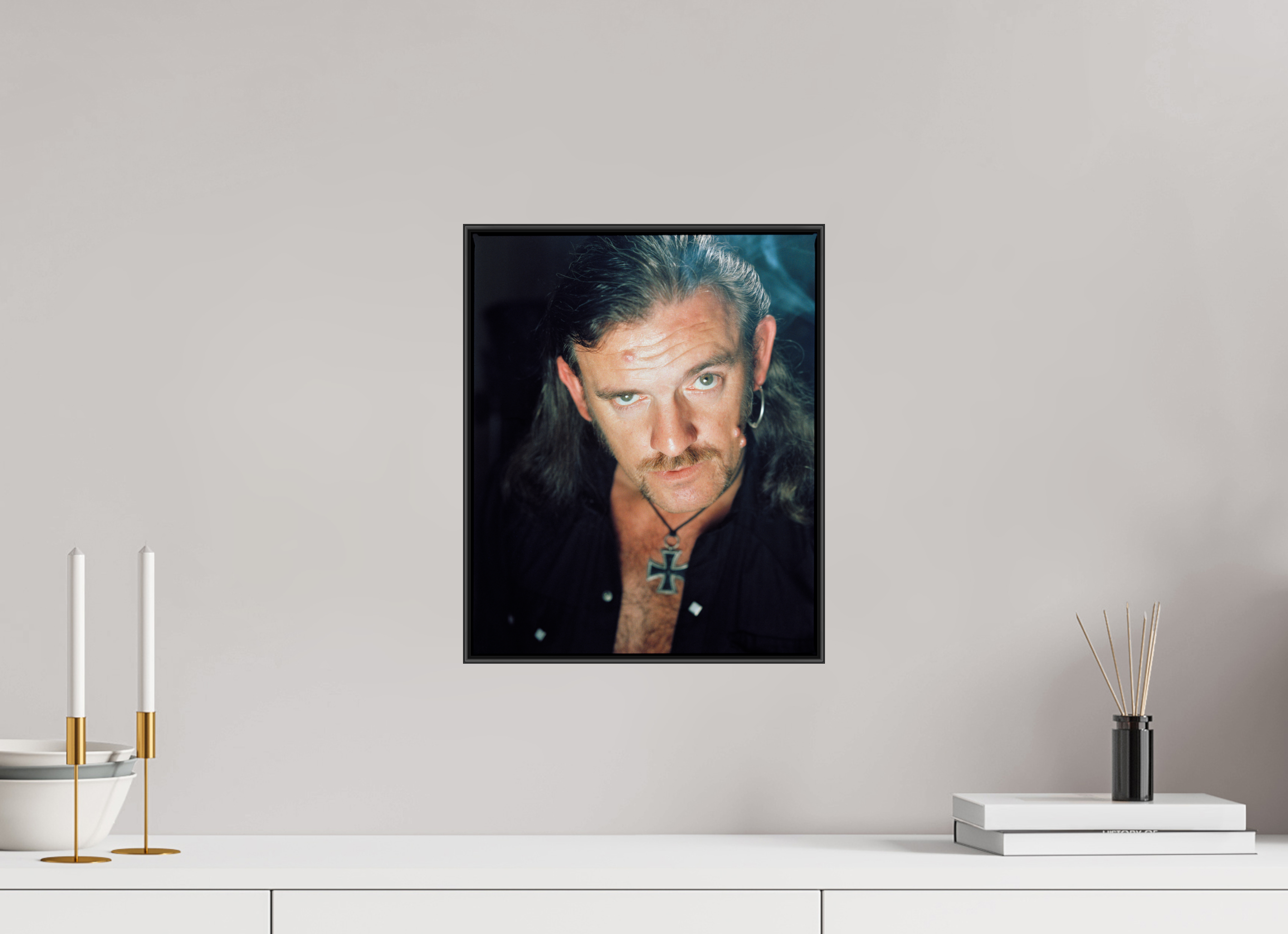 30 x 36,7 cm, ArtBox Alu Schwarz Lemmy Kilmister — Hamburg, 1993