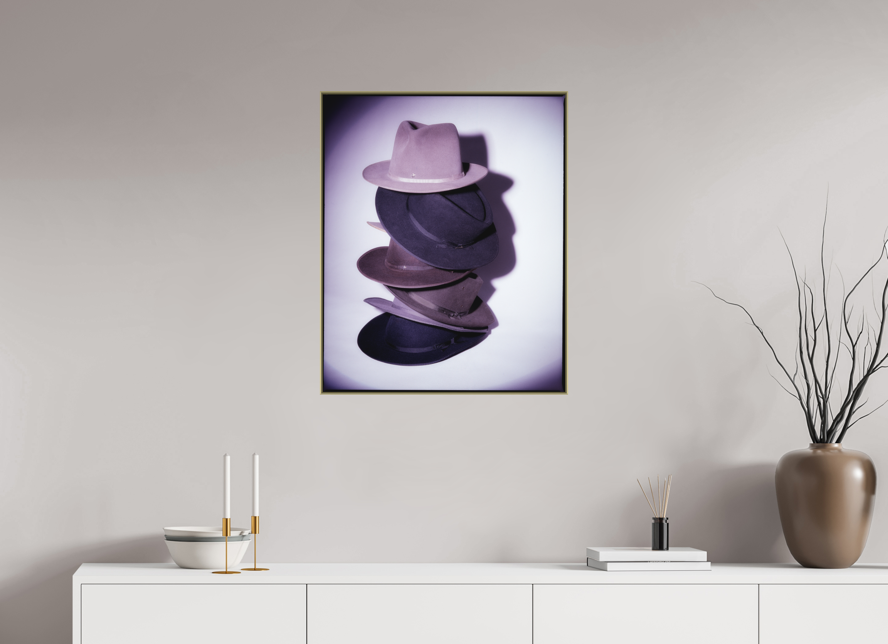 60 x 73,6 cm, Goldrahmen, Fineart, Acry Udo Lindenberg — Hamburg, 1989